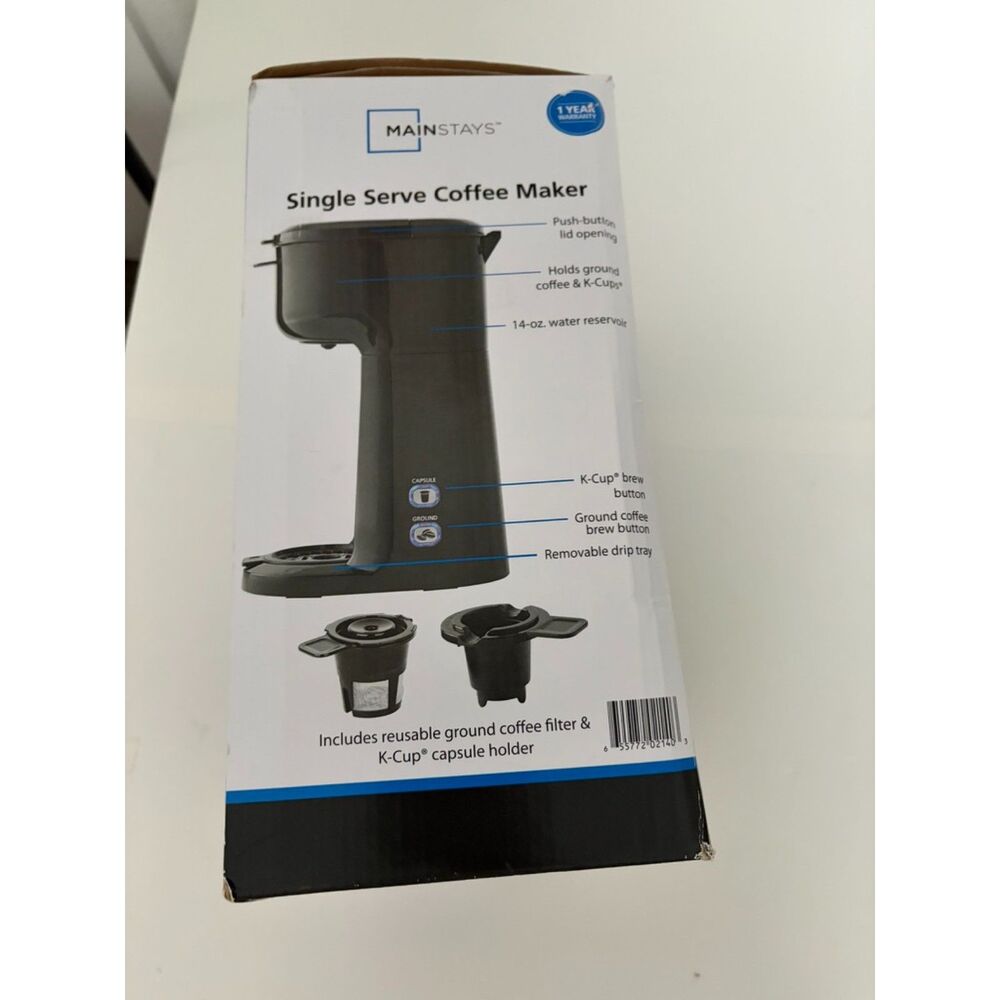Mainstays single serve coffee maker NIB